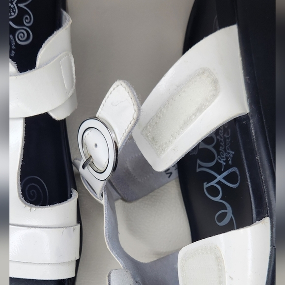 Alegria Vita White VT-109 Leather Women's Slide Sandals Shoes size 37 (7_7.5) - Picture 5 of 6